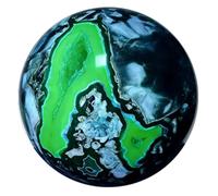 NHDVDVAV Crystal Sphere Ball Natural Volcanic Agate Solid Sphere Crystal Gemstone Orbs Ornament for Feng Shui Divination Fortune Telling Tabletop Decoration,65~70mm