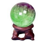 NHDVDVAV Fluorite Quartz Crystal Ball -Polished Crafted Natural Gemstones,Natural Crystal Ball Scrying Orb for Meditation & Feng Shui Home Decor,70mm