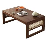 NHDVDVAV Foldable Tatami Tea Table,Wood Coffee Table for Sitting On The Floor,Accent Japanese Window Low Table for Living Room Home Office,B,80cm