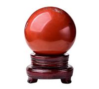 NHDVDVAV Hand Polished Natural Red Agate Crystal Ball,Red Agate Stone Sphere, Healing Crystal Decorative Sphere, Reiki Energy Stone Crafts, Feng Shui Home Desktop Ornament Gift,40mm
