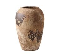 NHDVDVAV Handmade Rustic Vase,Wabi Sabi Pottery Ceramic Vase for Home Decor,Brown Farmhouse Pottery for Home Decor, Living Room, Shelf Decor, Enterway, Wedding,Medium