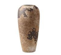 NHDVDVAV Handmade Rustic Vase,Wabi Sabi Pottery Ceramic Vase for Home Decor,Brown Farmhouse Pottery for Home Decor, Living Room, Shelf Decor, Enterway, Wedding,Large