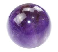 NHDVDVAV Healing Natural Amethyst Quartz Crystal Sphere Ball Decor for Home Office Polished Purple Energy Stone Sphere with Crystal Stand,Crystals Gift,78~80mm
