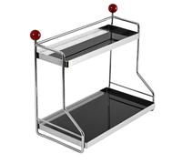 NHDVDVAV Household 2-Tier Cup Shelf Organizer, Multifunctinal Storage Stand for Tea Coffee Bar Accessories, Kitchen Counter Shelf for Home Living Room Window,A