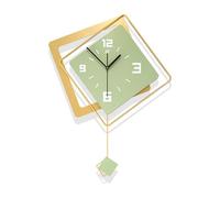 NHDVDVAV Large Decorative Wall Clock,Modern Wall Clocks with Pendulum, Silent Quality Quartz Battery Operated, for Living Room Kitchen Home Bathroom Bedroom Wall Decor