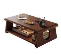 NHDVDVAV Minimalist Tatami Table,2 Tiers Folding Meditation Table,Solid Wood Coffee Table for Sitting On The Floor,Foldable Japanese Floor Table for Living Room,60 * 40 * 30cm