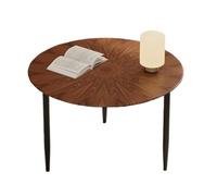 NHDVDVAV Modern Glass Coffee Table, Round Center Table with Tempered Glass Top,Mid Century Dining Table Tea Tables for Living Room, Apartment, Office,B,60 * 60 * 46cm