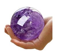 NHDVDVAV Natural Amethyst Sphere - Genuine Purple Crystal Ball, Energy Stone Sphere for Witchcraft and Decorative Balls, Meditation & Feng Shui Home Decor,40~50mm
