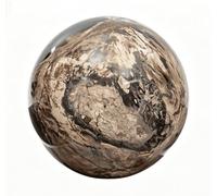 NHDVDVAV Polished Decorative Crystal Gemstone Sphere,Natural Crystal Petrified Wood Crystal Ball,Fengshui Home Decoration, Meditation Gift,50~60mm