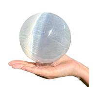 NHDVDVAV Selenite Crystal Decorative Sphere,Energy Stone Crystal Ball Hand Polished, Ideal for Reiki, Chakra, Feng Shui, Meditation, and Healing,15cm