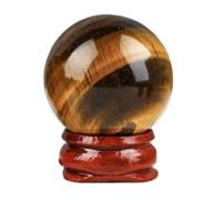 NHDVDVAV Tiger Eye Stone Crystal Ball,Natural Gemstone Sphere with Stand,Feng Shui Divination Ball Chakra Aura Home Desk Decor Decorative Precious Gifts,4cm