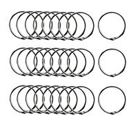 NHEISSCF Binder Clips,Ring Binders Binder Rings, 100 Pcs DIY Craft Practical Metal Book Rings, Small Card Rings for School Home Files(25mm)