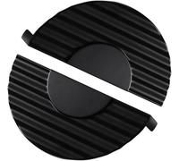 NHEISSCF Retro semi-Circular Handle, 2 Pcs zinc Alloy Decorative Semi Circle Door Knobs Cupboard Handle Levers for Wardrobe,Book Cabinet,Hole Distance 64mm(Black)