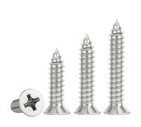 NHEISSCF Self Tapping Screws，Screw， 50pcs M5.5×18mm 304 stainless steel cross flat countersunk head Self-tapping screws(M5.5x18mm)