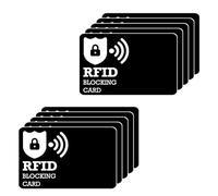 Nhemeylp 10 PCS RFID Blocking Card, Contactless Thin Credit Card Protector, Anti-Theft NFC RFID Cards Safecard for Men Women, Entire Wallet Protection