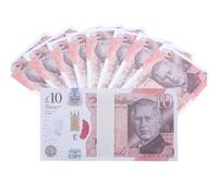 Nhemeylp 100 PCS £10 Prop Money, Fake Money Stacks Educational Toys for 3+ Year Olds, 5000 Pound Bills for Advertising, Pranks, Birthday Party and Play Board Games (With Copy Watermark), King Version