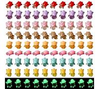 Nhemeylp 200 PCS Mini Turtles Luminous Mini Resin Animals Miniature Figures Glow in the Dark for DIY Garden Landscape Dollhouse Party Potted Decor Micro Landscape Aquariums Party Decoration