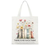 Nhemeylp Aesthetic Tote Bag for Women, Reusable Grocery Bags with Magnetic Buckle and Inner Pocket, Canvas Shoulder Bag for Gym, Travel, Work, 15.75×14.96in