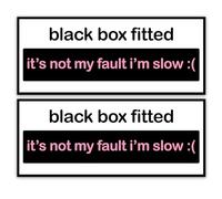 Nhemeylp Black Box Car Sticker, Fitted Car Bumper Sticker, 14.4x6cm Iron Material Vinyl Decal, Funny New Driver Decal Design for SUV Sedan, Easy to Apply Automotive Exterior Decoration