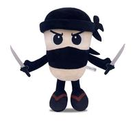 Nhemeylp Cappuccino Assassino Plush, PP Cotton Material Brainrot Plush with 2 Knives, Brain Rot Plushies for Children, Brothers, Sisters, Teenagers, Internet Enthusiasts