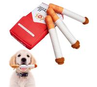 Nhemeylp Cigarette Dog Toy, 3PCS Plush Funny Giggle Squeak Toys with a Box, Interactive Dog Toys Chew Toys for Small, Medium and Large Birthday Xmas Christmas