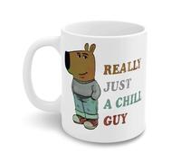 Nhemeylp Coffee Mug Really JUST A CHILL Guy Ceramic Coffee Cup Personalized Mug Comfortable to Hold Delicate Smooth Daily Use Office Cup Fun Gifts for Women and Men, 350ML