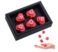 Nhemeylp Korean Folk Game Set Korean Traditional Play Game Including Jebi chagi Gong-gi Biseokchigi Paeng-y DDAKJI Six-Legged Pentathlon Hand Eye Coordination Training (Red Heart)