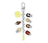 Nhemeylp Kpop Cute Keychain for EYEKONS, Double-Sided Cartoon Keyring with Logo & Lightsitck, K Pop Keychains Anime Keychains Keyrings for Women Backpack Pulse Key Party Supplies (12cm)