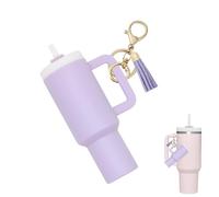 Nhemeylp Mini Tumbler Keychain Accessories for Stanley Cup, Cute Stanley Charms with Tassel Pendant, Fashion Tumbler Keychain for Women Girls Handbag Backpack Purse (Purple) (Purple)