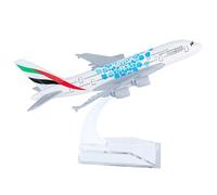 Nhemeylp Model Plane, A380 Airplane Model 1:400 Diecast Airway Planes, Metal Alloy Aircraft with Stand for Collection and Display Aviation Enthusiast Gift (EXPO 2020 Dubai Ver.)