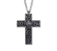 Nhemeylp Stainless Steel Cross Pendant Necklace for Men and Women, Exquisite Cross Necklace Gift for Christian Birthday Christmas Easter Gifts Thanksgiving Day