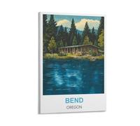NHGEQAA Bend Oregon Vintage Travel Posters 08x12inch(20x30cm) Canvas Wall Art Print Picture