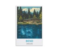 NHGEQAA Bend Oregon Vintage Travel Posters 08x12inch(20x30cm) Canvas Wall Art Print Picture