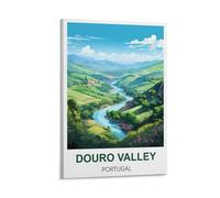 NHGEQAA Douro Valley Portugal Vintage Travel Poster 12x18inch(30x45cm) Canvas Wall Art Print Picture