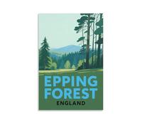 NHGEQAA Epping Forest England Vintage Travel Poster 16x24inch(40x60cm) Canvas Wall Art Print Picture
