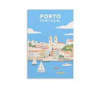 NHGEQAA Porto Portugal Vintage Travel Posters 08x12inch(20x30cm) Canvas Wall Art Print Picture