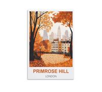 NHGEQAA Primrose Hill London Vintage Travel Poster 20x30inch(50x75cm) Canvas Wall Art Print Picture