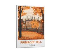 NHGEQAA Primrose Hill London Vintage Travel Posters 20x30inch(50x75cm) Canvas Wall Art Print Picture
