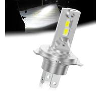NHHEO H4 LED Motorcycle Headlight Bulb, HB2 9003 300% Brightness 6500K Cool White Motorbike Hi/Lo Beam 24SMD 3570 Chips Plug and Play, 1 Pack