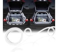 NHHEO Upgrade Dynamic Flowing Car LED Trunk Light Strip, 158Inch Universal Flexible Cutting Silicone Waterproof Neon Lights Strip, 12V Interior Ambient Lighting for Cars SUVs(White)