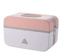 NHJSDLLMNZ Medicine storage box Portable Multi-Layer Medicine Box First Aid Kit Plastic Car Travel Pill Storage Home Large Capacity Organizer Containers, 31 x 20.5 23cm, Pink(Pink)