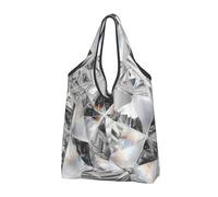 NHJSDLLMNZ Shopping bags foldable Diamond Texture Style Crystal,Shopping Bags Reusable Grocery Bags Foldable Tote Bags Large Capacity Carry Bag