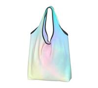 NHJSDLLMNZ Shopping bags foldable Very Beautiful Rainbow Texture Hologram Foil,Shopping Bags Reusable Grocery Bags Foldable Tote Bags Large Capacity Carry Bag
