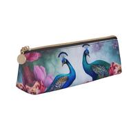 NHKDY Beautiful Peacocks and Lotuses Pencil Pouch Durable Pen Case Multifunctional Pen Box for School Office Students