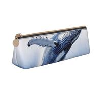 NHKDY Blue Ocean Whale Pencil Cases Durable Pen Box Multifunctional Pen Case for Cosmetic School Office