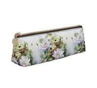 NHKDY Frog Flowers River Pencil Bag Multifunctional Pen Box Durable Pen Organizer for Students Travel Office