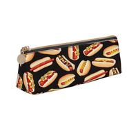 NHKDY Fun Food Hot Dogs Print Pencil Cases Multifunctional Pen Case Durable Pen Organizer for Students Travel Office