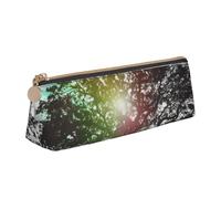 NHKDY Tree Art Pencil Bag Durable Pen Case Triangular Pen Bag for Office Travel School