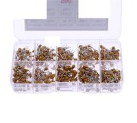 NHKSFBLQ 500Pcs 10 Value Monolithic Capacitor Assorted Mixed Box kit 0.1uf 0.15uf 0.22uf 0.33uf 0.47uf 0.68uf 1uf 2.2uf 4.7uf 10uf