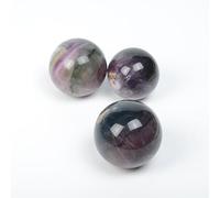 NHKSFBLQ Purple and Green Stones Fluorite Ball Crystal Crafts for Gift 1pc (60mm-70mm)